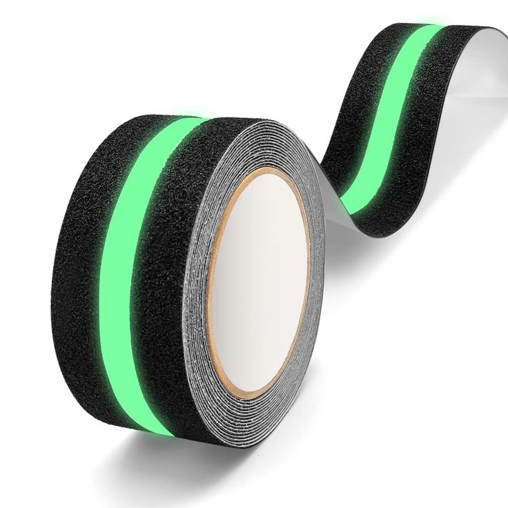 2 Pack 5-Meter Each , Anti Slip Tape with Glow in Dark Stripe for Stairs Waterproof Non Slip Strips for Stair & Green Non-Slip Heavy duty