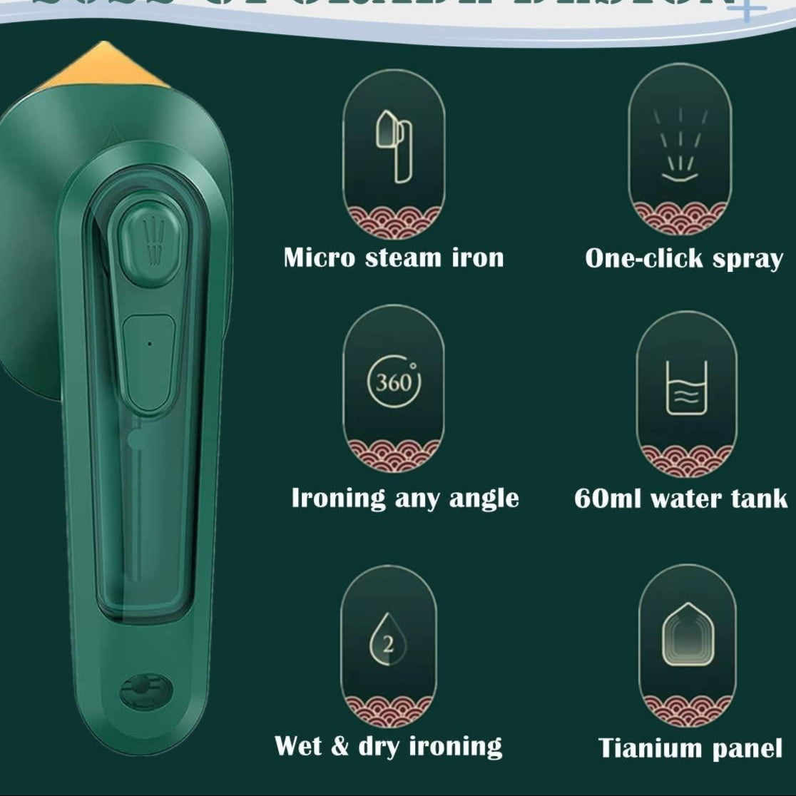 Portable Iron Travel Steamer for Clothes Mini Handheld Press Support Dry And Wet Ironing Small Size Irons Suitable for Outing & Home