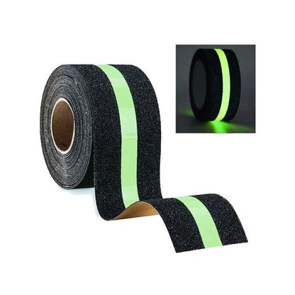 2 Pack 5-Meter Each , Anti Slip Tape with Glow in Dark Stripe for Stairs Waterproof Non Slip Strips for Stair & Green Non-Slip Heavy duty