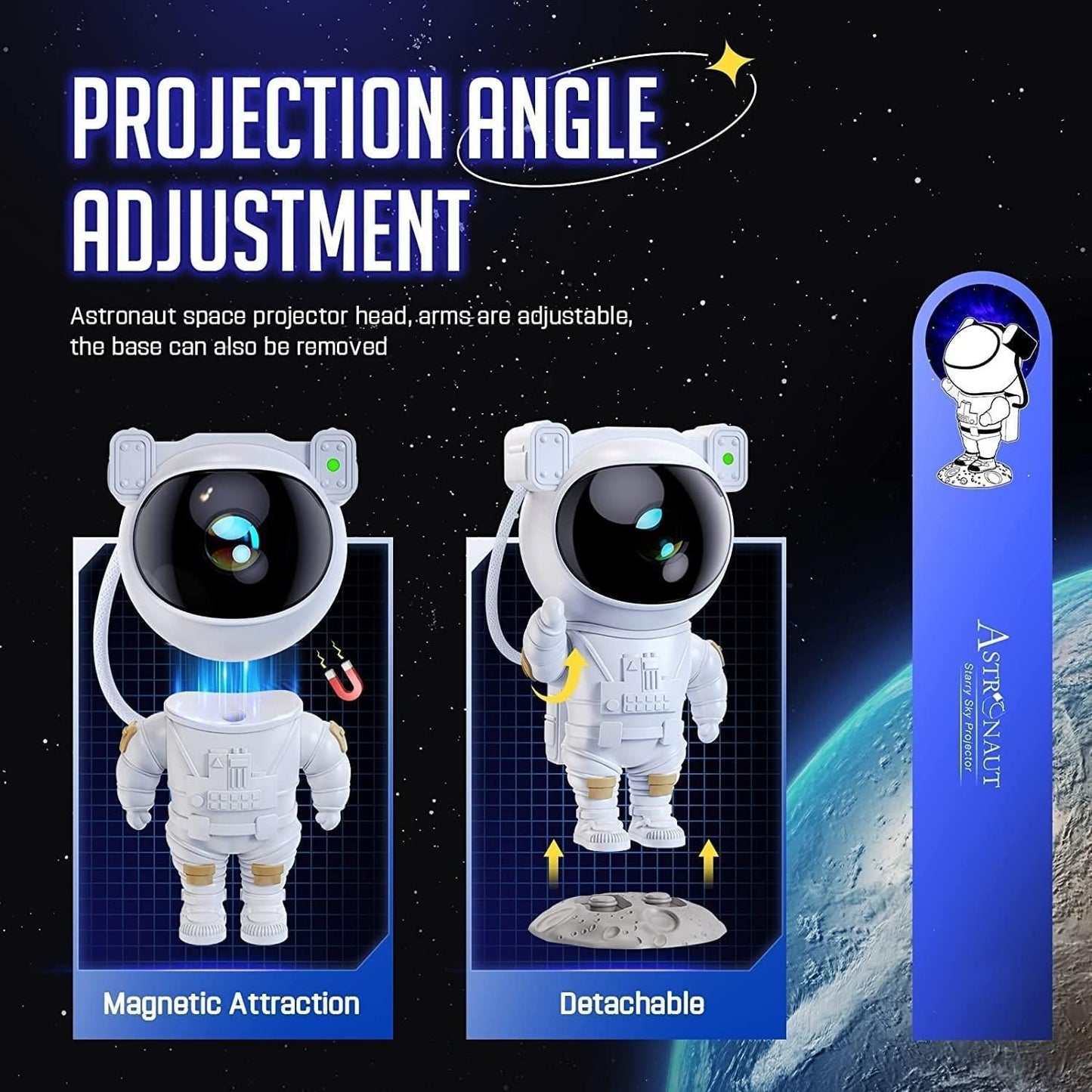 🚀 Astronaut Galaxy Projector - Light Up Your Universe