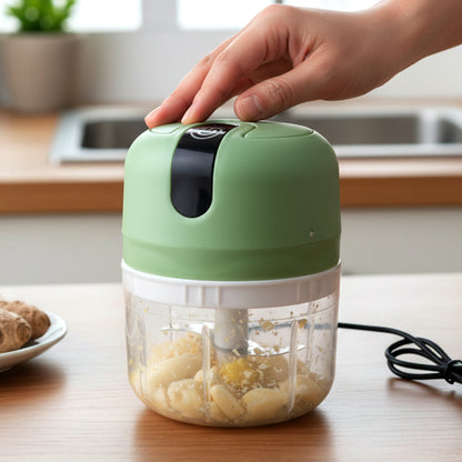 Mini Electric Food Processor  Vegetable Chopper Garlic Chopper  Machine  (250 Ml)