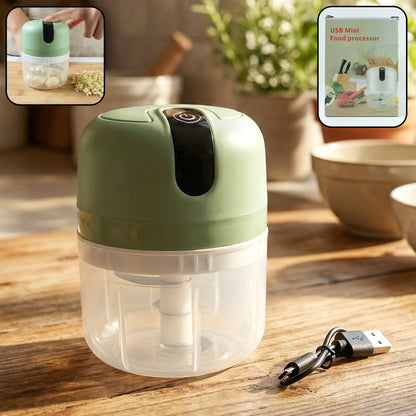 Mini Electric Food Processor  Vegetable Chopper Garlic Chopper  Machine  (250 Ml)