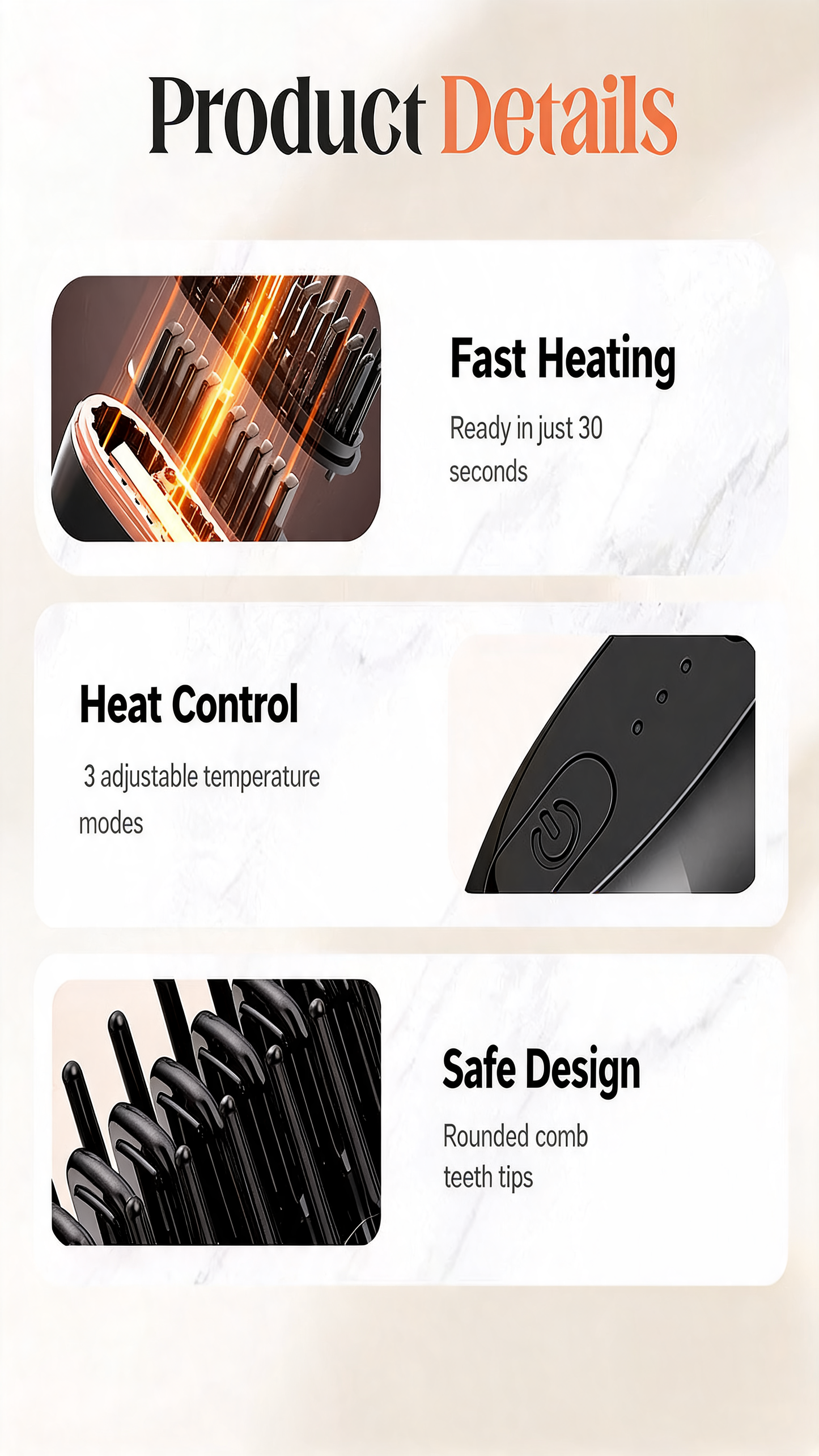 Mini Cordless Hair Straightener Comb