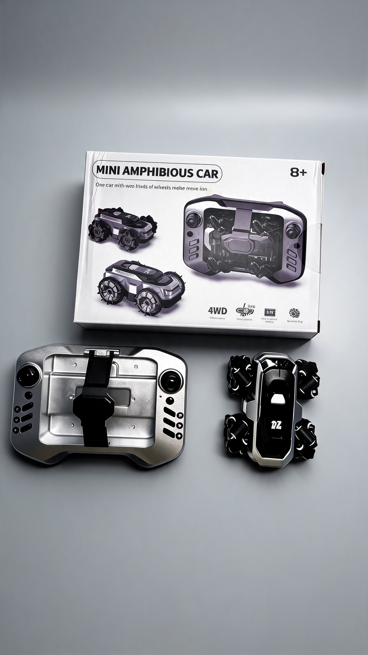 Mini land and Water car 4WD Drive Stunt Driving