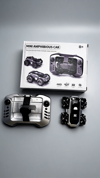 Mini land and Water car 4WD Drive Stunt Driving