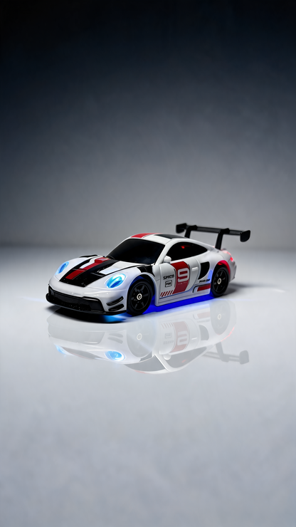 Porsche 911 GT 4WD Drift RC Car Fiber  body 1:43 scale 20Kmpl High speed