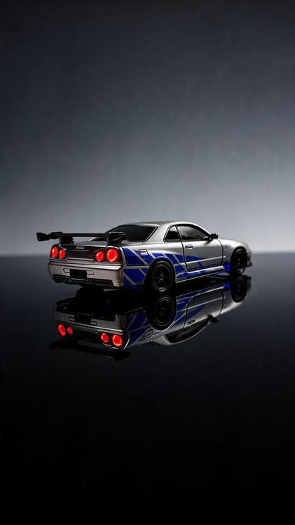 Skyline GTR Rc Car 4WD 1.43 Scale Fiber Body Professional Drift 18Kmph