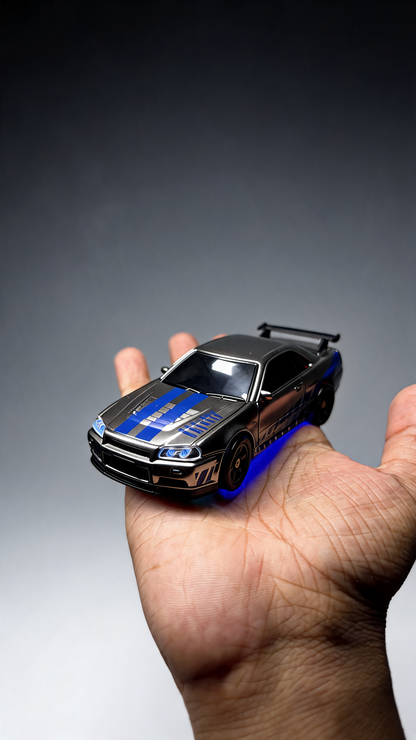 Skyline GTR Rc Car 4WD 1.43 Scale Fiber Body Professional Drift 18Kmph