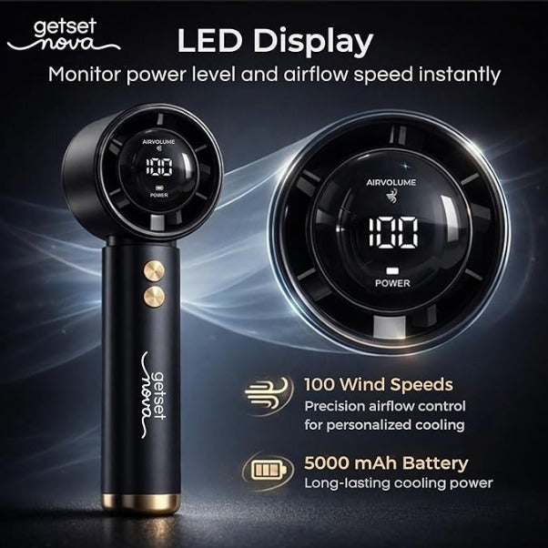 Hand Fan Rechargeable Portable Fan Rechargeable Mini Fan with 5000mAh Battery