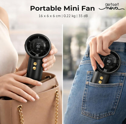 Hand Fan Rechargeable Portable Fan Rechargeable Mini Fan with 5000mAh Battery