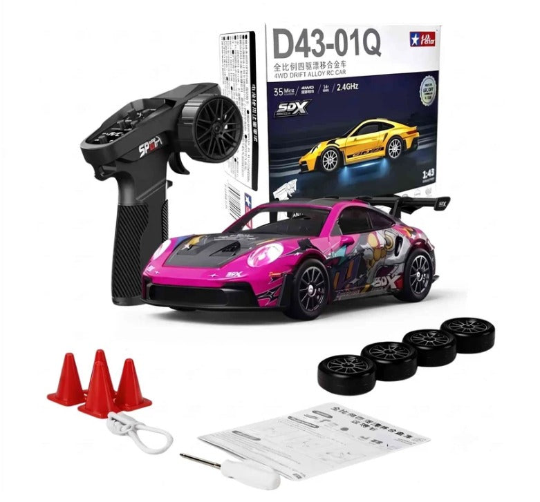 CC Hstar | 4WD Drift Alloy Car (D43-01Q17) | Pink SDX | 1:43 Scale